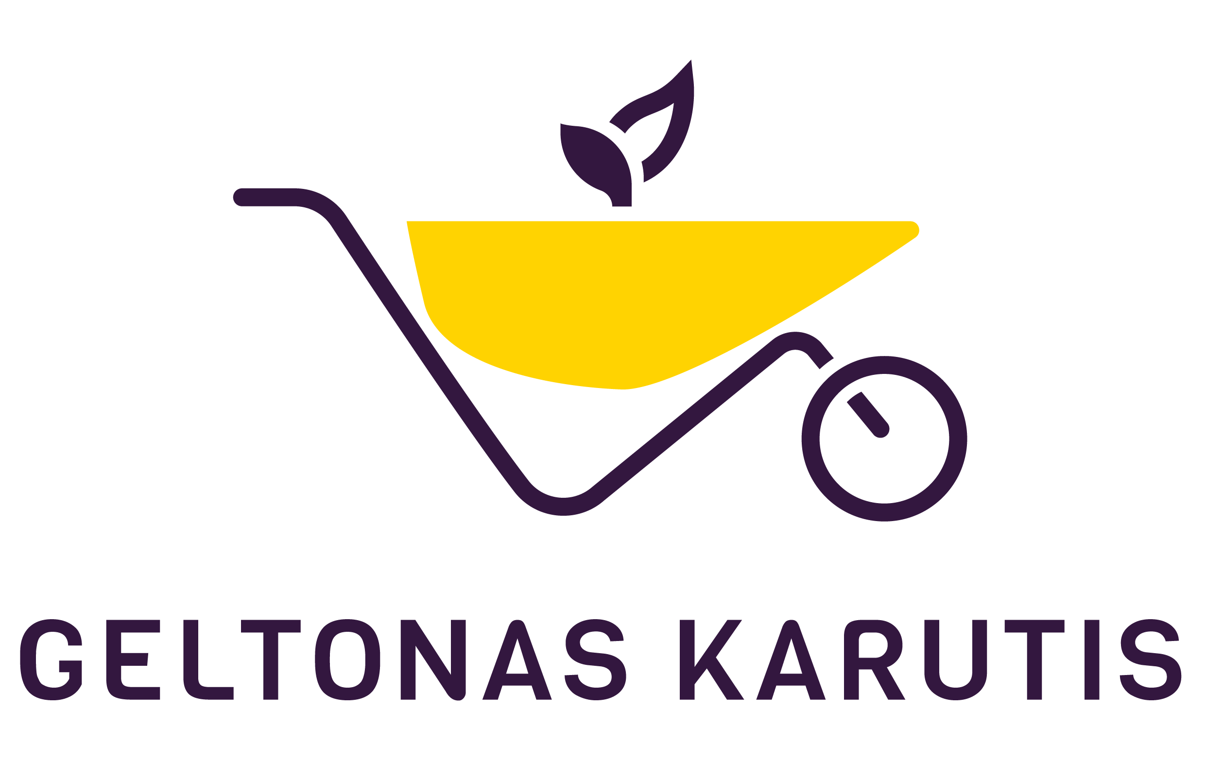Geltono karučio logo